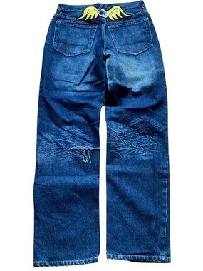 Von Dutch Vintage Straight Leg Crinkle Jeans 30